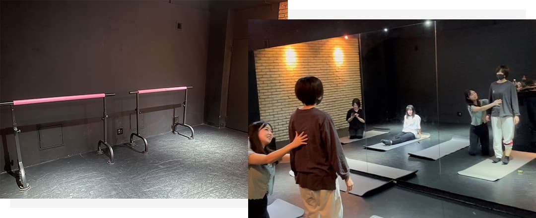 ヒール、タップシューズ、トゥシューズの利用も可能！